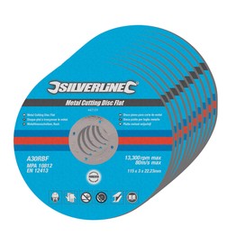 Silverline Metal Cutting Discs Flat 10pk