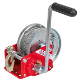 Sealey GWC2000B Geared Hand Winch with Brake & Cable 900kg Capacity