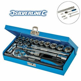 Silverline Socket Wrench Set 3/8" Drive Metric 20pce 20pce