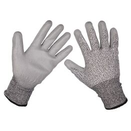 Sealey Anti-Cut PU Gloves (Cut Level C ) - Pair