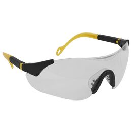 Sealey Sports Style Clear Safety Glasses with Adjustable Arms 9208