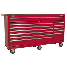 Sealey Rollcab 12 Drawer with Ball Bearing Slides Heavy-Duty - Red AP6612