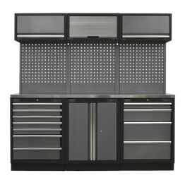 Sealey Modular Storage System Combo - Stainless Steel Worktop APMSSTACK07SS