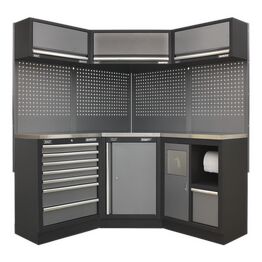 Sealey Modular Storage System Combo - Stainless Steel Worktop APMSSTACK08SS