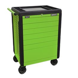 Sealey Rollcab 7 Drawer Push-To-Open Hi-Vis Green APPD7G