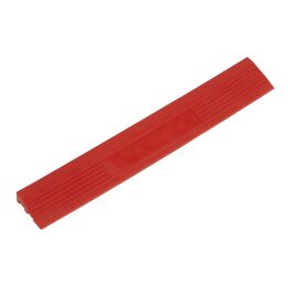 Sealey Polypropylene Floor Tile Edge 400 x 60mm Red Male - Pack of 6 FT3ERM