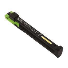 Sealey Rechargeable Slim Folding Pocket Light 2 COB + 1 SMD LED - Green LED01G