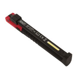 Sealey Rechargeable Slim Folding Pocket Light 2 COB + 1 SMD LED - Red LED01R