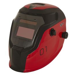 Sealey Auto Darkening Welding Helmet Shade 9-13 - Red PWH1