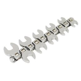 Sealey Crow's Foot Open End Spanner Set 10pc 3/8"Sq Drive Metric S0866