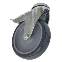 Sealey Castor Wheel Bolt Hole Swivel with Total Lock &Oslash;100mm SCW2100SBL