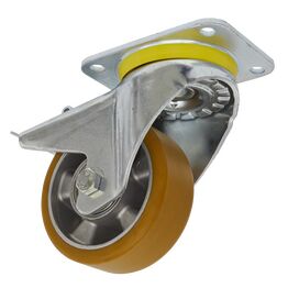 Sealey Castor Wheel Swivel Plate with Total Lock &Oslash;125mm SCW5125SPL