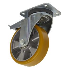 Sealey Castor Wheel Swivel Plate with Total Lock &Oslash;160mm SCW5160SPL