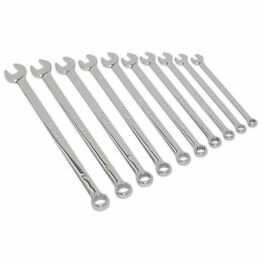 Sealey AK6310 Combination Spanner Set 10pc Extra-Long Metric