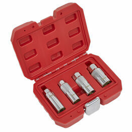 Sealey AK65561 Magnetic Spark Plug Socket Set 4pc 3/8"Sq Drive