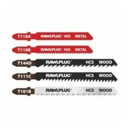 Rawlplug Jigsaw Blades For Wood And Metal Mixed Pack 5