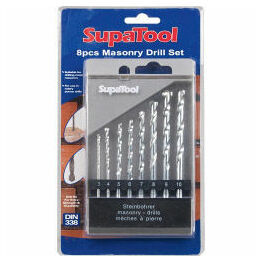 SupaTool Masonry Drill Bits 8 Piece