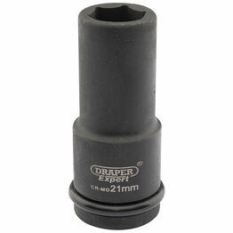 Draper 05053 Expert 21mm 3/4" Square Drive Hi-Torq&#174; 6 Point Deep Impact Socket