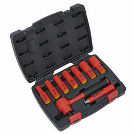 Sealey AK7942 Insulated Socket Set 9pc 3/8"Sq Drive 6pt WallDrive&reg; VDE Approved