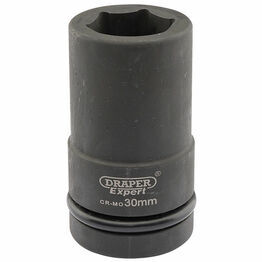 Draper 05145 Expert 30mm 1" Square Drive Hi-Torq&#174; 6 Point Deep Impact Socket