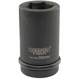 Draper 05147 Expert 33mm 1" Square Drive Hi-Torq&#174; 6 Point Deep Impact Socket
