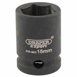 Draper 06875 Expert 15mm 3/8" Square Drive Hi-Torq&#174; 6 Point Impact Socket