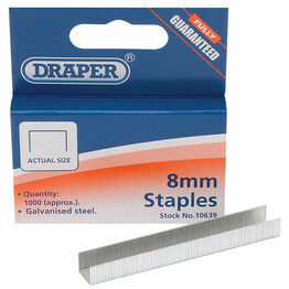 Draper 10639 8mm Steel Staples (1000)