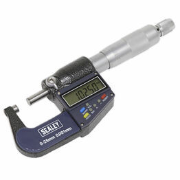 Sealey AK9635D Digital External Micrometer 0-25mm(0-1")