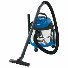 Draper 20514 15L Wet and Dry Vacuum Cleaner with Stainless Steel Tank (1250W)