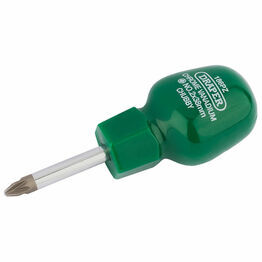 Draper 22357 No 2 x 38mm PZ Type Cabinet Pattern Chubby Screwdriver (Sold Loose)