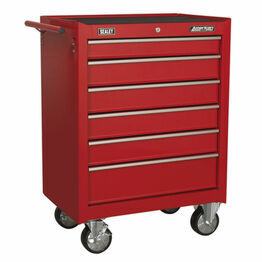 Sealey AP226 Rollcab 6 Drawer with Ball Bearing Slides - Red
