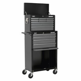Sealey AP2513B Topchest & Rollcab Combination 13 Drawer with Ball Bearing Slides - Black/Grey