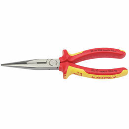 Draper 32012 Knipex 26 18 200UKSBE VDE Fully Insulated Long Nose Pliers (200mm)