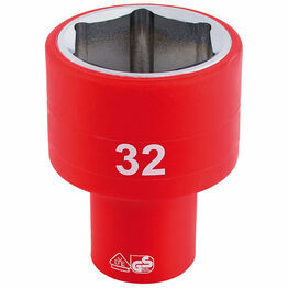 Draper 32017 1/2" Sq. Dr. Fully Insulated VDE Socket (32mm)
