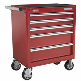 Sealey AP33459 Rollcab 5 Drawer with Ball Bearing Slides - Red