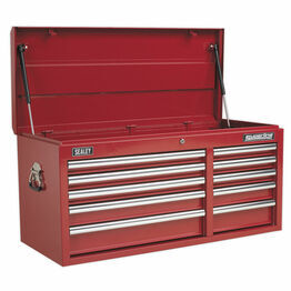 Sealey AP41110 Topchest 10 Drawer with Ball Bearing Slides Heavy-Duty - Red
