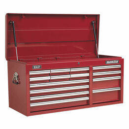 Sealey AP41149 Topchest 14 Drawer with Ball Bearing Slides Heavy-Duty - Red