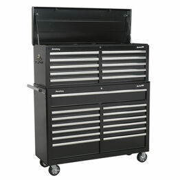 Sealey AP52COMBO2 Tool Chest Combination 23 Drawer with Ball Bearing Slides - Black