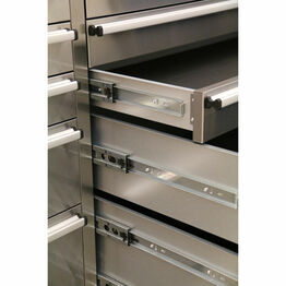 Sealey AP5520SS Mobile Stainless Steel Tool Cabinet 10 Drawer with Backboard & 2 Wall Cupboards