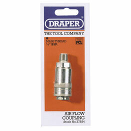 Draper 37834 1/4" Male Thread PCL Tapered Airflow Coupling