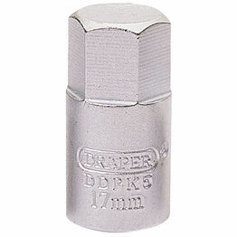 Draper 38323 17mm Hexagon 3/8 Sq. Dr. Drain Plug Key