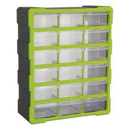 Sealey APDC18HV Cabinet Box 18 Drawer - Hi-Vis Green/Black