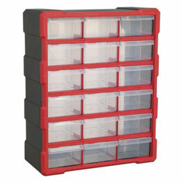 Sealey APDC18R Cabinet Box 18 Drawer - Red/Black