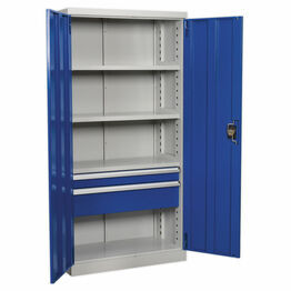 Sealey APICCOMBO2 Industrial Cabinet 2 Drawer 3 Shelf 1800mm