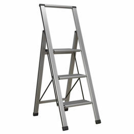 Sealey APSL3 Aluminium Professional Folding Step Ladder 3-Step 150kg Capacity