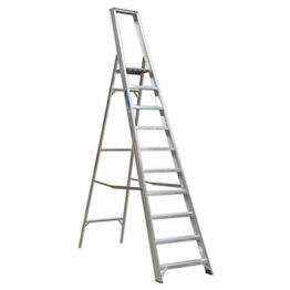 Sealey AXL10 Aluminium Step Ladder 10-Tread Industrial BS 2037/1