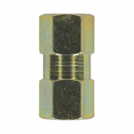 Sealey BC10100F Brake Tube Connector M10 x 1mm Female to Female Pack of 10