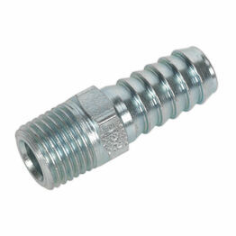 Sealey AC09 Screwed Tailpiece Male 1/4"BSPT - 3/8" Hose Pack of 5