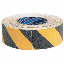 Draper 65440 18M x 50mm Black and Yellow Heavy Duty Safety Grip Tape Roll
