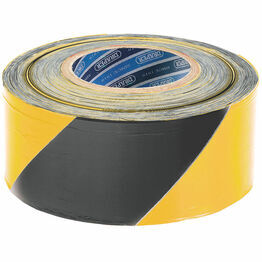 Draper 69009 500M x 75mm Black and Yellow Barrier Tape Roll